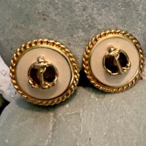 Vintage Monet anchor earrings